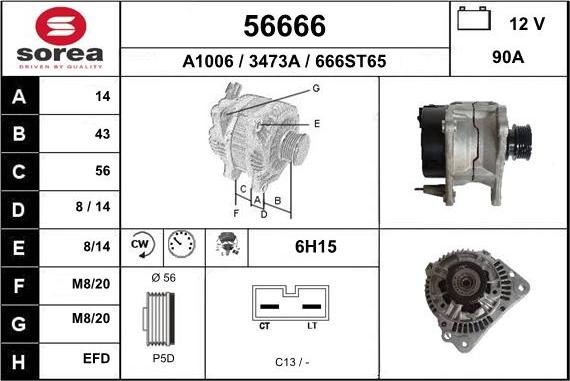 EAI 56666 - Alternatore autozon.pro