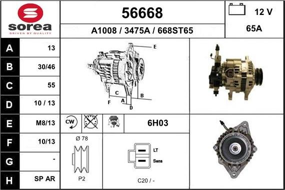 EAI 56668 - Alternatore autozon.pro