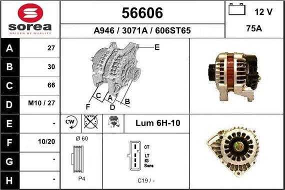 EAI 56606 - Alternatore autozon.pro