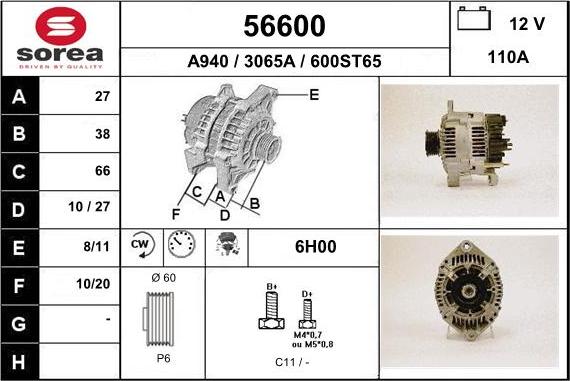 EAI 56600 - Alternatore autozon.pro