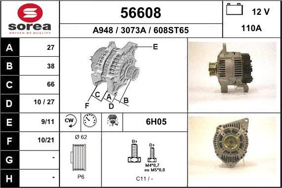 EAI 56608 - Alternatore autozon.pro