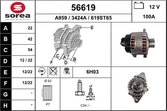 EAI 56619 - Alternatore autozon.pro