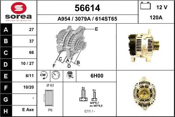 EAI 56614 - Alternatore autozon.pro