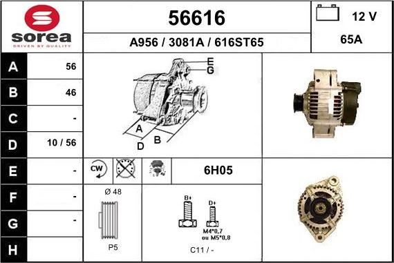 EAI 56616 - Alternatore autozon.pro