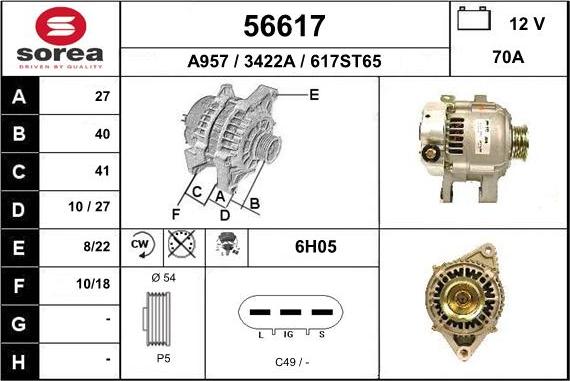 EAI 56617 - Alternatore autozon.pro