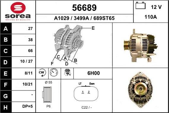 EAI 56689 - Alternatore autozon.pro