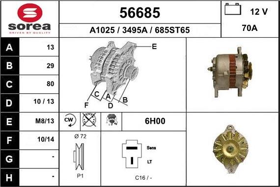 EAI 56685 - Alternatore autozon.pro