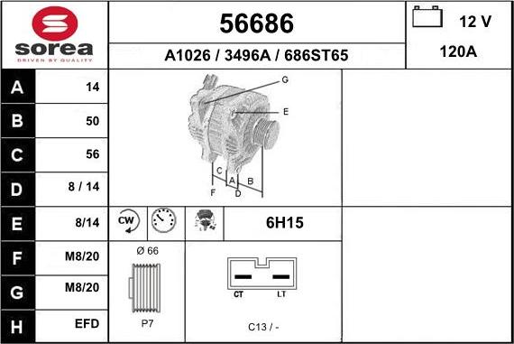 EAI 56686 - Alternatore autozon.pro