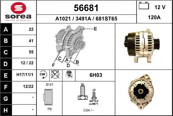 EAI 56681 - Alternatore autozon.pro