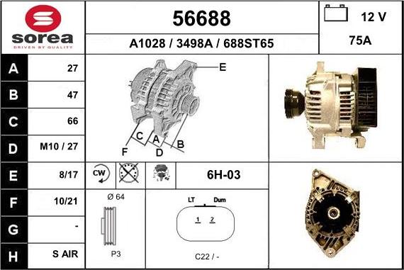 EAI 56688 - Alternatore autozon.pro