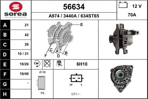 EAI 56634 - Alternatore autozon.pro