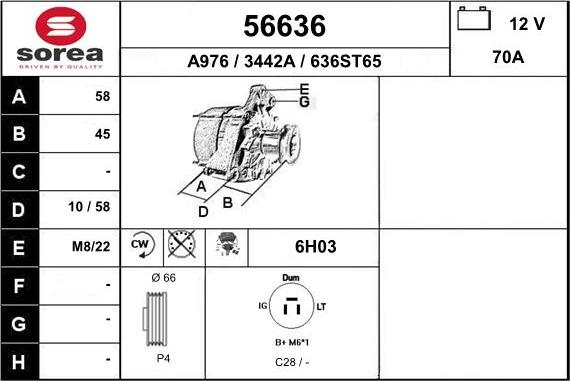 EAI 56636 - Alternatore autozon.pro