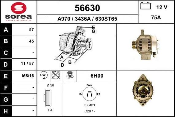 EAI 56630 - Alternatore autozon.pro