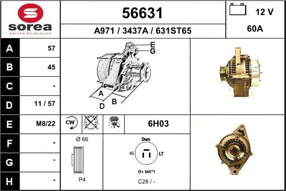 EAI 56631 - Alternatore autozon.pro