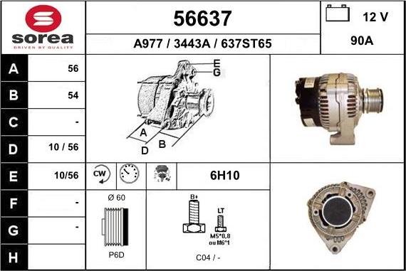 EAI 56637 - Alternatore autozon.pro