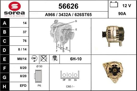 EAI 56626 - Alternatore autozon.pro