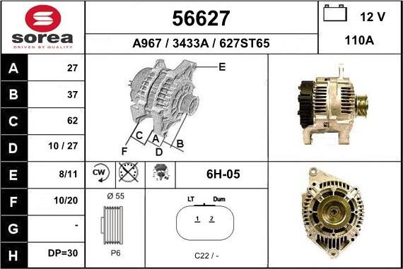 EAI 56627 - Alternatore autozon.pro