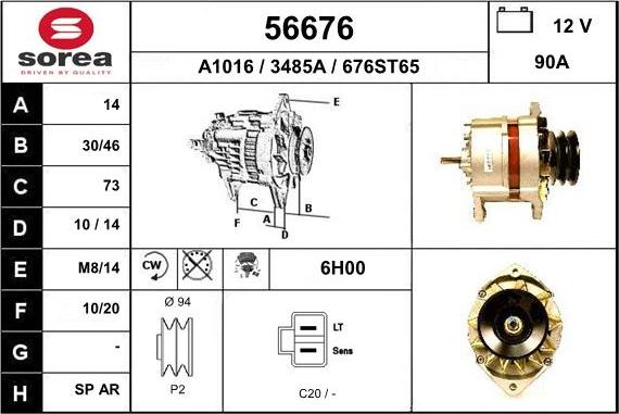 EAI 56676 - Alternatore autozon.pro