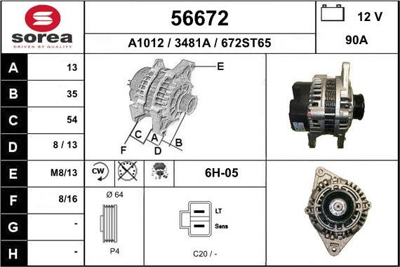 EAI 56672 - Alternatore autozon.pro