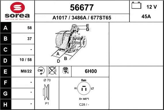 EAI 56677 - Alternatore autozon.pro