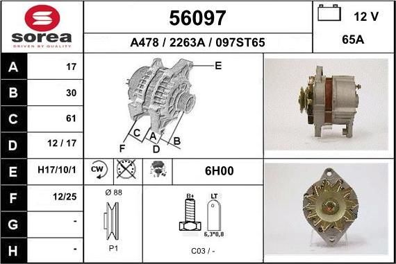 EAI 56097 - Alternatore autozon.pro