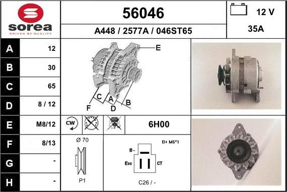 EAI 56046 - Alternatore autozon.pro