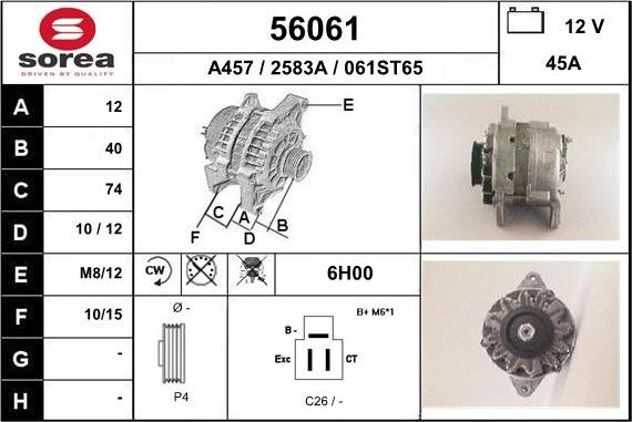 EAI 56061 - Alternatore autozon.pro