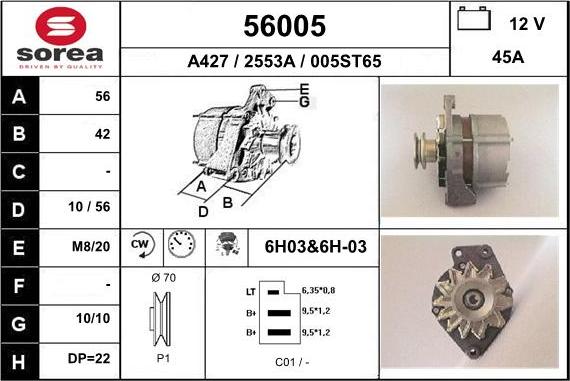 EAI 56005 - Alternatore autozon.pro