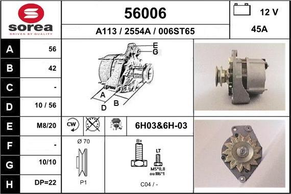 EAI 56006 - Alternatore autozon.pro