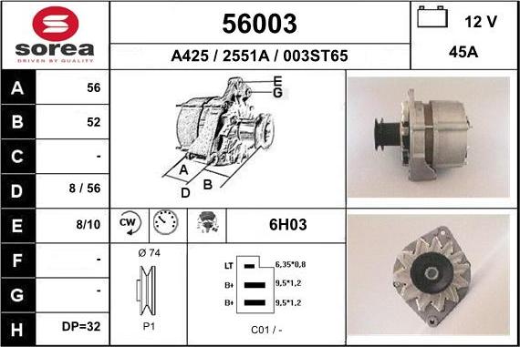 EAI 56003 - Alternatore autozon.pro