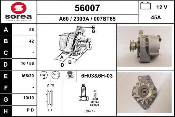 EAI 56007 - Alternatore autozon.pro