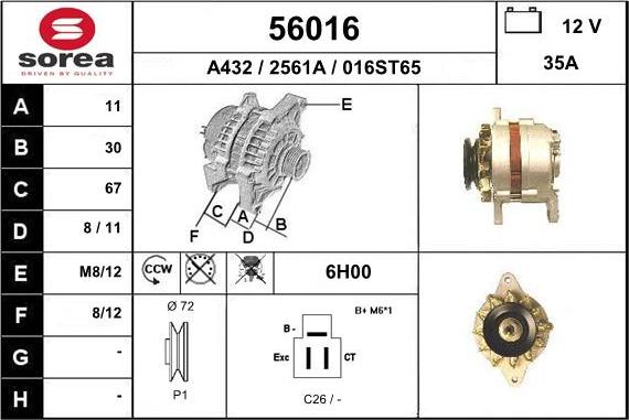 EAI 56016 - Alternatore autozon.pro