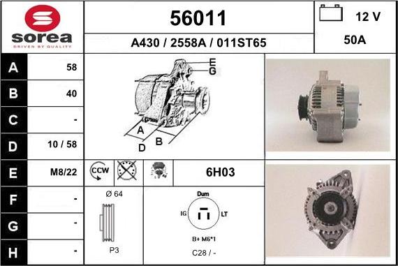 EAI 56011 - Alternatore autozon.pro