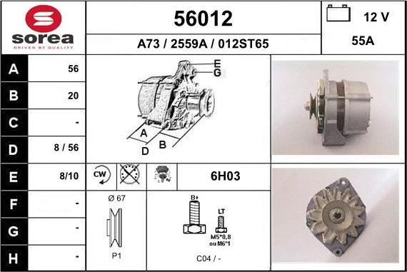 EAI 56012 - Alternatore autozon.pro