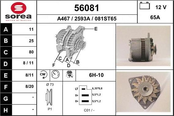 EAI 56081 - Alternatore autozon.pro