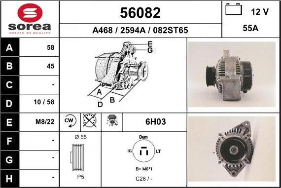 EAI 56082 - Alternatore autozon.pro