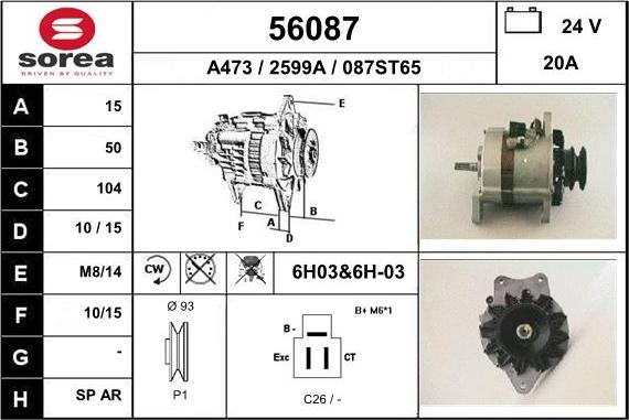 EAI 56087 - Alternatore autozon.pro