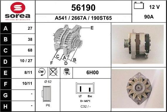 EAI 56190 - Alternatore autozon.pro