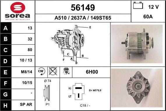 EAI 56149 - Alternatore autozon.pro