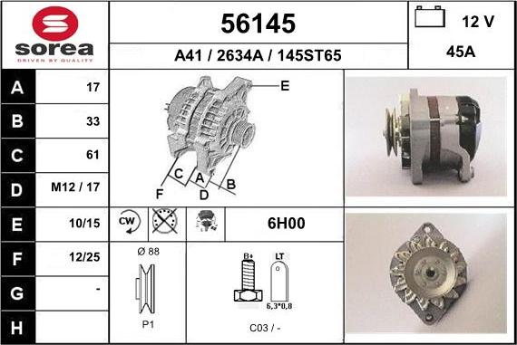 EAI 56145 - Alternatore autozon.pro