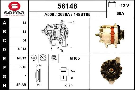 EAI 56148 - Alternatore autozon.pro