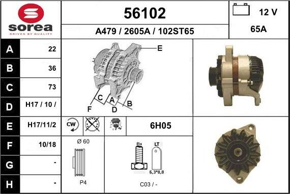 EAI 56102 - Alternatore autozon.pro