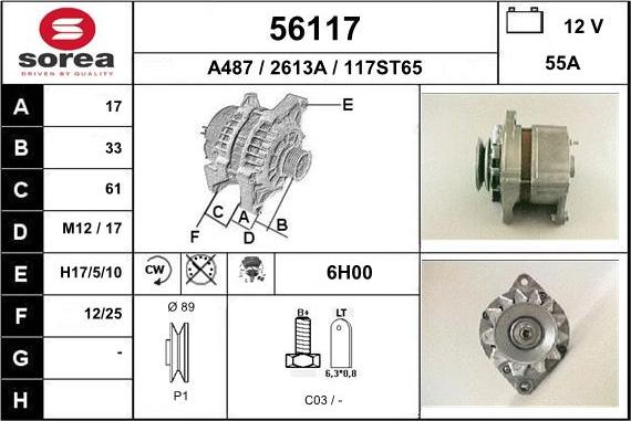 EAI 56117 - Alternatore autozon.pro