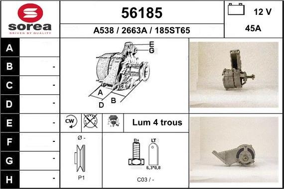 EAI 56185 - Alternatore autozon.pro