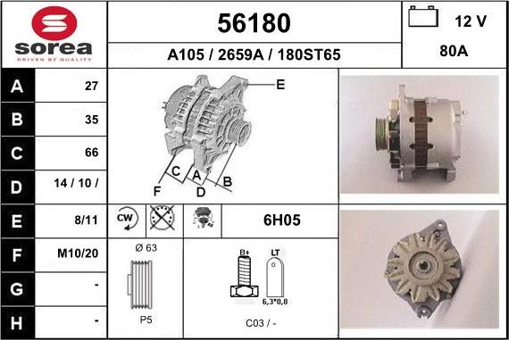 EAI 56180 - Alternatore autozon.pro