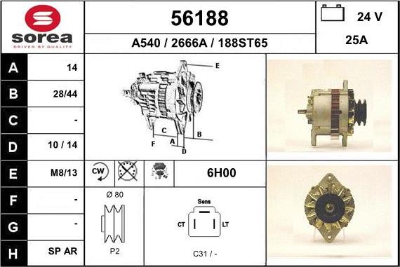 EAI 56188 - Alternatore autozon.pro