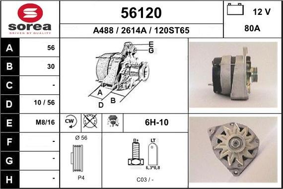 EAI 56120 - Alternatore autozon.pro