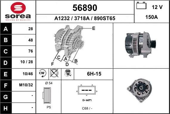 EAI 56890 - Alternatore autozon.pro