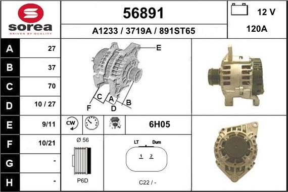 EAI 56891 - Alternatore autozon.pro