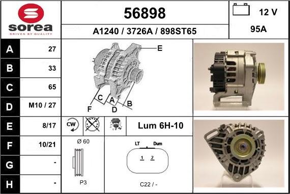 EAI 56898 - Alternatore autozon.pro